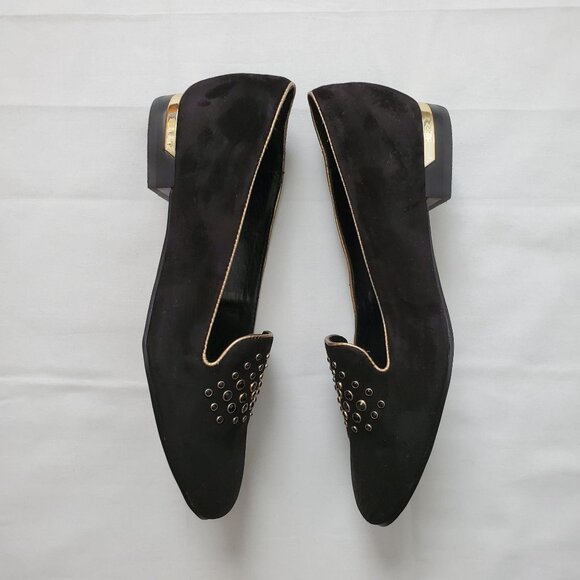 ISOLA Women’s Risa Black Suede Leather Slip-On Loafer Pump Size 8 1/2 - Picture 9 of 15